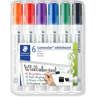 Staedtler Lumocolor Whiteboard-Marker farbsortiert 2,0 - 5,0 mm, 6