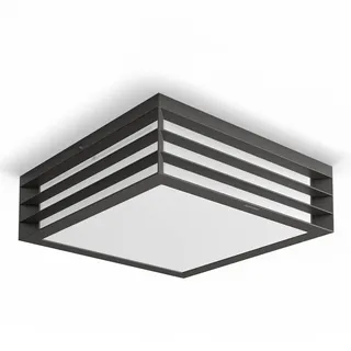 Philips Deckenleuchte E27 Aluminium 8,1 cm wetterfest ohne Leuchtmittel anthrazit