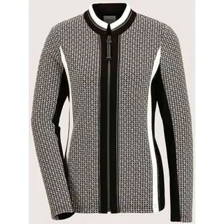 Jerseyblazer MADELEINE "Kurzblazer Eleganter Jerseyblazer mit Reißverschluss", Damen, Gr. 36, weiß (wollweiß), Obermaterial: 51% Polyester PES. 27% Polyamid PA. 20% Viskose CV. 2% Elasthan EL., Modern, normal, Blazer Jerseyblazer