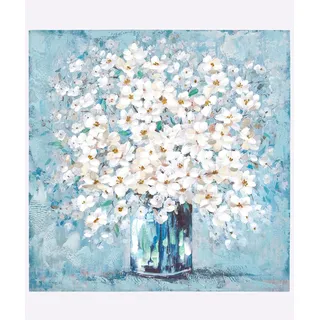Gemälde HEINE HOME, farbe bild(er): blau, weiß, B:80cm H:80cm T:3cm, Bilder, Gemälde