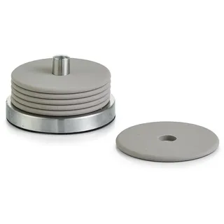 Zeller Present Glasuntersetzer-Set, 7-teilig, Edelstahl/Silikon,