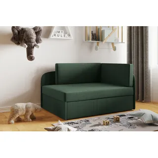 Kaiser Möbel Kinderbett Kindersofa mit schlaffinktion und bettkasten BETTY wachsendes Bett Rechts Grün - Grün