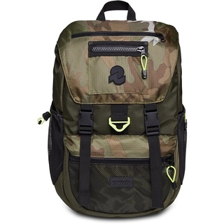 INVICTA JOLLY X Praktischer Rucksack, aus nachhaltigem Stoff für, für Freizeit, Ausflüge, Uni, Büro; Laptopfach bis 15,6'' Unisex; Tagesrucksackfür Damen & Herren; Italienisches Design, moosgrün