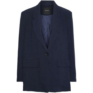 Vero Moda Women's VMLUCYVER LS Linen, Navy Blazer, M