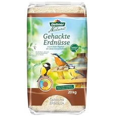 Dehner Natura Premium Wildvogelfutter, gehackte Erdnüsse schalenfrei, Ganzjahresfutter proteinreich / energiereich, hochwertiges Vogelfutter für Wildvögel, 20 kg