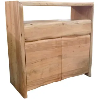 SIT Möbel Kommode Massive Akazie 90 x 90 x 40 cm Beige