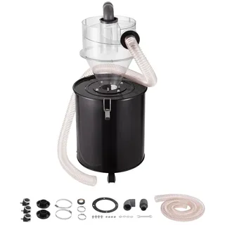 Vevor Zyklon-Staubabscheider mit Metalltank, 4-Zoll-Nachrüst-Zyklonabscheider für Staubsammler, ABS-Staubabscheider mit 2-Zoll-Loch-Außendurchmesser-Anschluss und Schlauch