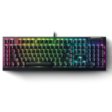 Bild von BlackWidow V4 X Mechanische Gaming-Tastatur mit Razer Chroma RGB (Mechanische Razer Green Switches, 6 eigene Makro-Tasten, Doubleshot-ABS-Tastenkappen) QWERTY US-Layout | Schwarz