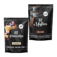 nu3 Fit Pancakes, ungesüßt + nu3 Fit Protein Muffins Schokolade, Backmischung
