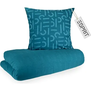 ESPRIT Winter Bettwäsche FLANELL Petrol 135 x 200 cm - Petrol