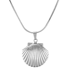 Ouran Fashion Choker Halskette für Frauen, Shining Sea Shell Anhänger Halskette Kette Mädchen Halskette Anhänger Beach für Paare, Metall