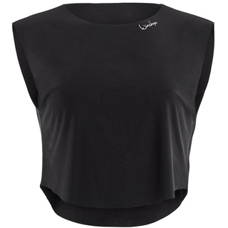 Winshape Damen Light And Soft Cropped Top Aet115ls Yoga-Shirt, Schwarz, L EU