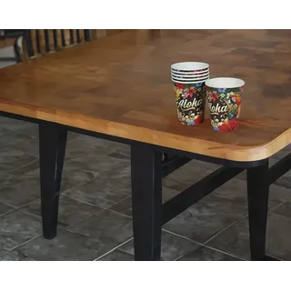 FIESTAS GUIRCA 6 Einwegbecher für den Sommer (240 ml) (9 cm), Tischdekoration für Hawaii-Partys und Abschlussfeiern, ideal für Sommerfeiern und tropische Veranstaltungen, mehrfarbig