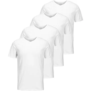 Jack & Jones T-Shirt »T-Shirt JACBASIC V-NECK TEE 2PK 2er Pack«, weiß