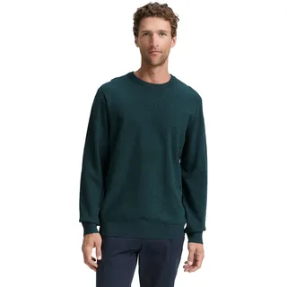 Tom Tailor Herren, Rundhals, Pullover - Jasper Green navy Twotone XL