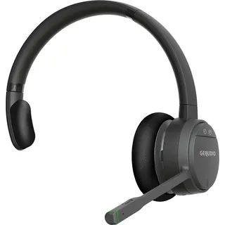 GEQUDIO GC-1 DECT Headset für FritzBox Kabellos Office Headset Schwarz