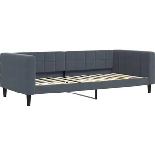 vidaXL Tagesbett Dunkelgrau 90/200 Cm Samt , Grau , Textil , 90x200 cm , Schlafzimmer, Betten