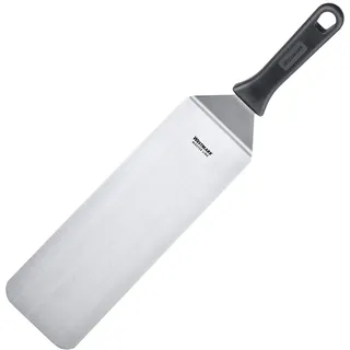 Westmark Profi-Wender/Grill-Spachtel, Gewinkelt, Flexibel, Geschlossen, Klingenmaß: 9,5 x 27,5 cm, Länge: 43 cm, Rostfreier Edelstahl/Kunststoff, Master Line, Schwarz/Silber, 13422270
