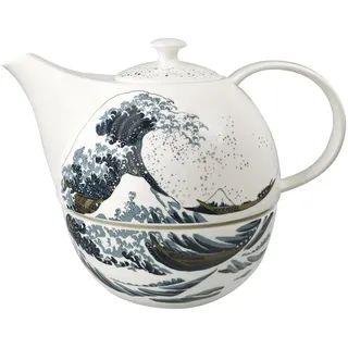 GOEBEL Teekanne mit Stövchen Hokusai Die große Welle Artis Orbis