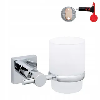 Tesa 40257-00000-00 Becherhalter Edelstahl, Weiß