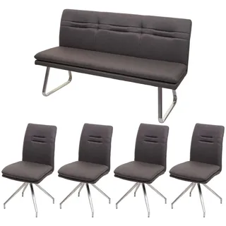 MCW Esszimmer-Set Grau, Braun 5er-Set
