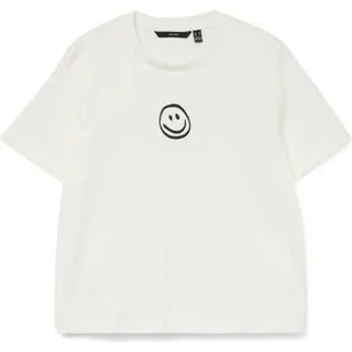 Vero Moda Damen, Vmsara Mette Ss Top Box JRS Ga Noos, snow White, M,