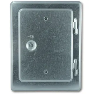 Upmann Kamintür verzinkt 140 x 200 mm Silber