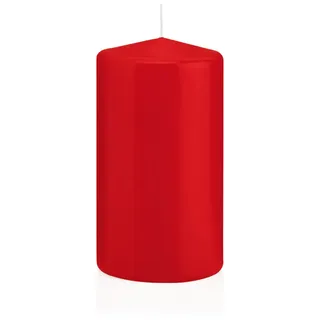 Stumpenkerzen mit Abbrandschutz Rot 60 x 40 mm 24 Stück für den sicheren Abbrand von Kerzen auf Adventskränzen und Gestecken - Rot