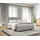 Boxspringbett Dream-Well 160x200 cm Cord Silbergrau mit Matratze und Topper