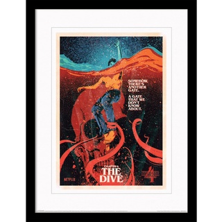 Pyramid International Stranger Things Poster mit Bordüre und schwarzem Rahmen (Kapitel 6 – The Dive), 30 cm x 40 cm, Wandkunst Stranger Things