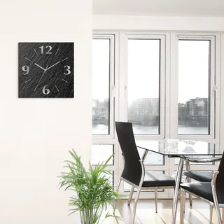 Artland Wanduhr »Schiefer« wahlweise mit Quarz- oder Funkuhrwerk, lautlos ohne Tickgeräusche, schwarz