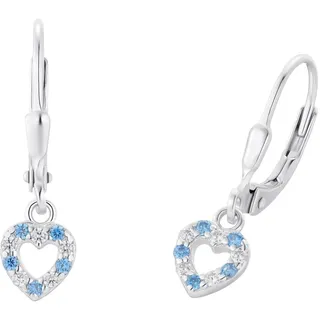 Prinzessin Lillifee Lillifee Ohrhänger 2036434 Herz Silber 925 synth., Zirkonia blau weiß
