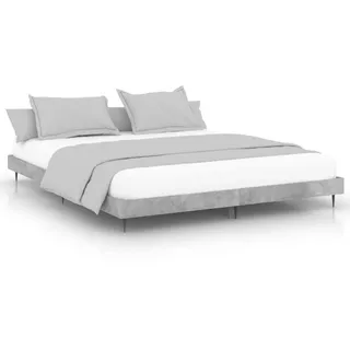 vidaXL Bettgestell Betongrau 120x200 cm Holzwerkstoff