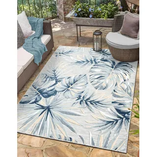 Myflair Möbel & Accessoires Teppich »Sol, LAGERRÄUMUNG", rechteckig 8 mm Höhe Blätter Motiv, Hoch-Tief Effekt, Outdoor geeignet, Balkon, Terrasse,