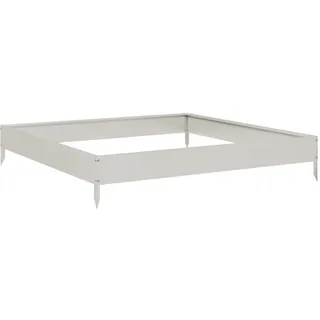 vidaXL Hochbeet 100 x 100 x 18,5 cm Silber