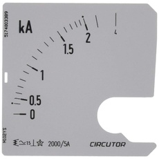 circutor SEC – Maßstab Amperemeter SEC 72 2000/5 AC