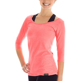 Winshape Damen Ws4 3/4-arm Shirt, Neon-Coral, M EU