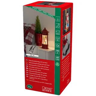 Konstsmide LED Wasserlaterne Schneemann rot