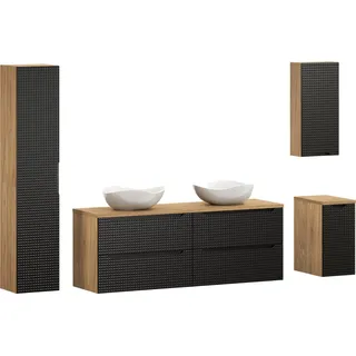 Modernes Badezimmer-Set 160 cm mit Arbeitsplatte und 2 Waschbecken Cloud