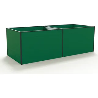 GFP Aluminium Hochbeet KINGSIZE DANIELA - 235 x 77 x 77 cm - Grün, Stecksystem, langlebig - Grün