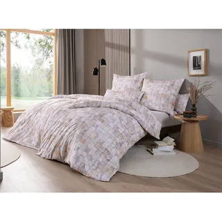 Estella Bettwäsche 2, beige, apricot, bedruckt
