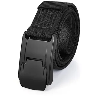 Cozary Taktischer Gürtel Elastischer, 3.8cm Arbeitsgürtel Herren mit Schnellverschluss-Metallschnalle, Outdoor Gürtel Herren für Draussen Sportarten Camping