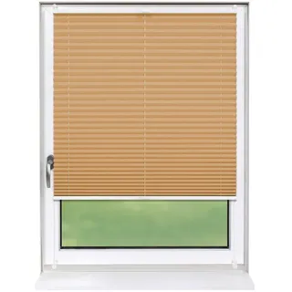 Deco-Raum Plissee Basic 95 x 150cm Klemmfix ohne Bohren , Cappuccino , Textil , 95x150 cm , Heimtextilien, Vorhänge, Plissees