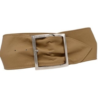 AnnaMatoni Taillengürtel, aus weichem genarbtem Leder AnnaMatoni beige