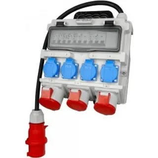 Doktorvolt Stromverteiler Adapter Universell CEE Stromverteilung Industrie TR-S/FI 4x230V 3x400V 1x32A/2x16A Doktorvolt Verteilerkasten