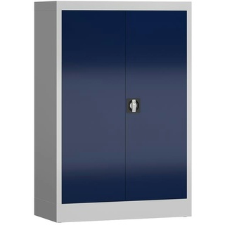 Classix Stahlschrank X-530291 enzianblau, lichtgrau 80,0 x 38,0 x 120,0 cm, aufgebaut