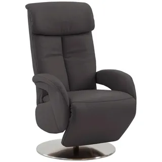 Cantus Relaxsessel , Anthrazit , Metall , Echtleder , Color-Finish-Leder , 70x114x80 cm , Goldenes M , Fußauswahl, Lederauswahl, Stoffauswahl , Wohnzimmer, Sessel, Ledersessel