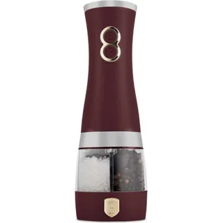 Berlinger Haus Bh-9644 Leonardo Elektrische Pfeffer- Und Salzmühle - Silber, Dunkelrot