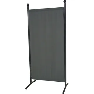 Angerer Stellwand 178 x 82 cm, Sicht- & Sonnenschutz, Raumtrenner, Innen & Outdoor Büro Balkon/Terrasse, Schlafzimmer, Garten, Made in Germany, waschbare Bezüge, Polyacryl dunkelgrau