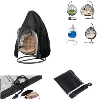 YCHK Hängesessel Stuhlhülle, Hängesessel Abdeckung Wasserabweisende Oxford-Schutzhülle für Patio Patio Schaukelstuhl, Ei-Schaukelstuhl, Schwimmstuhl (115 * 190CM) (Black)